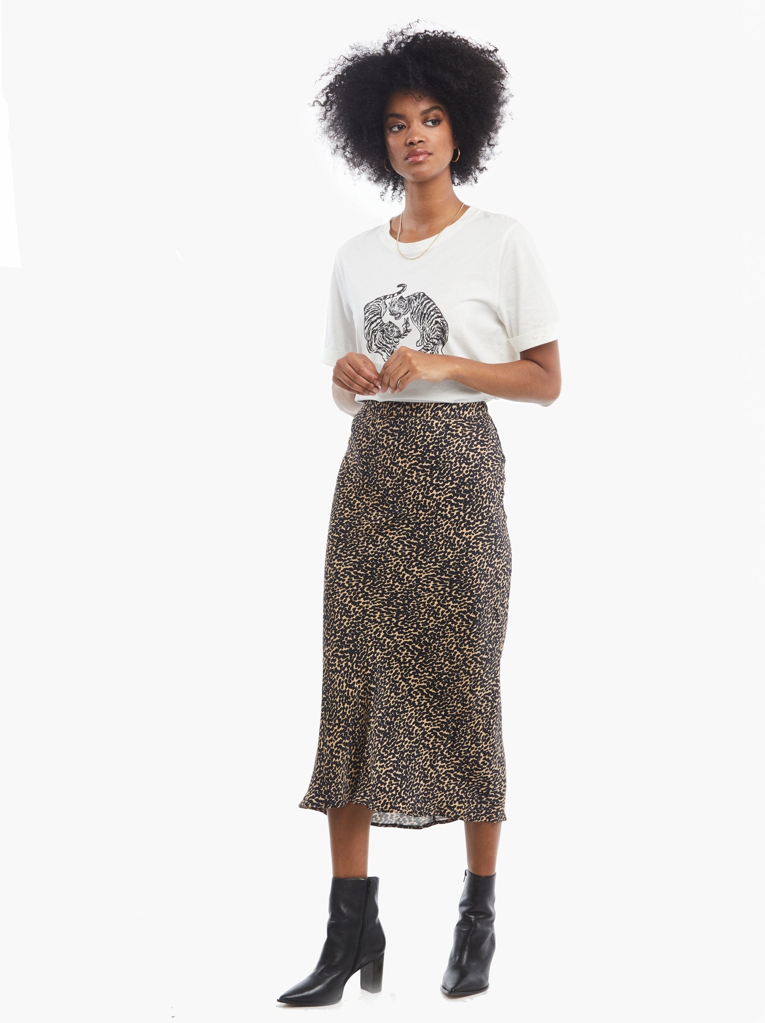 Rene Woven Midi Skirt