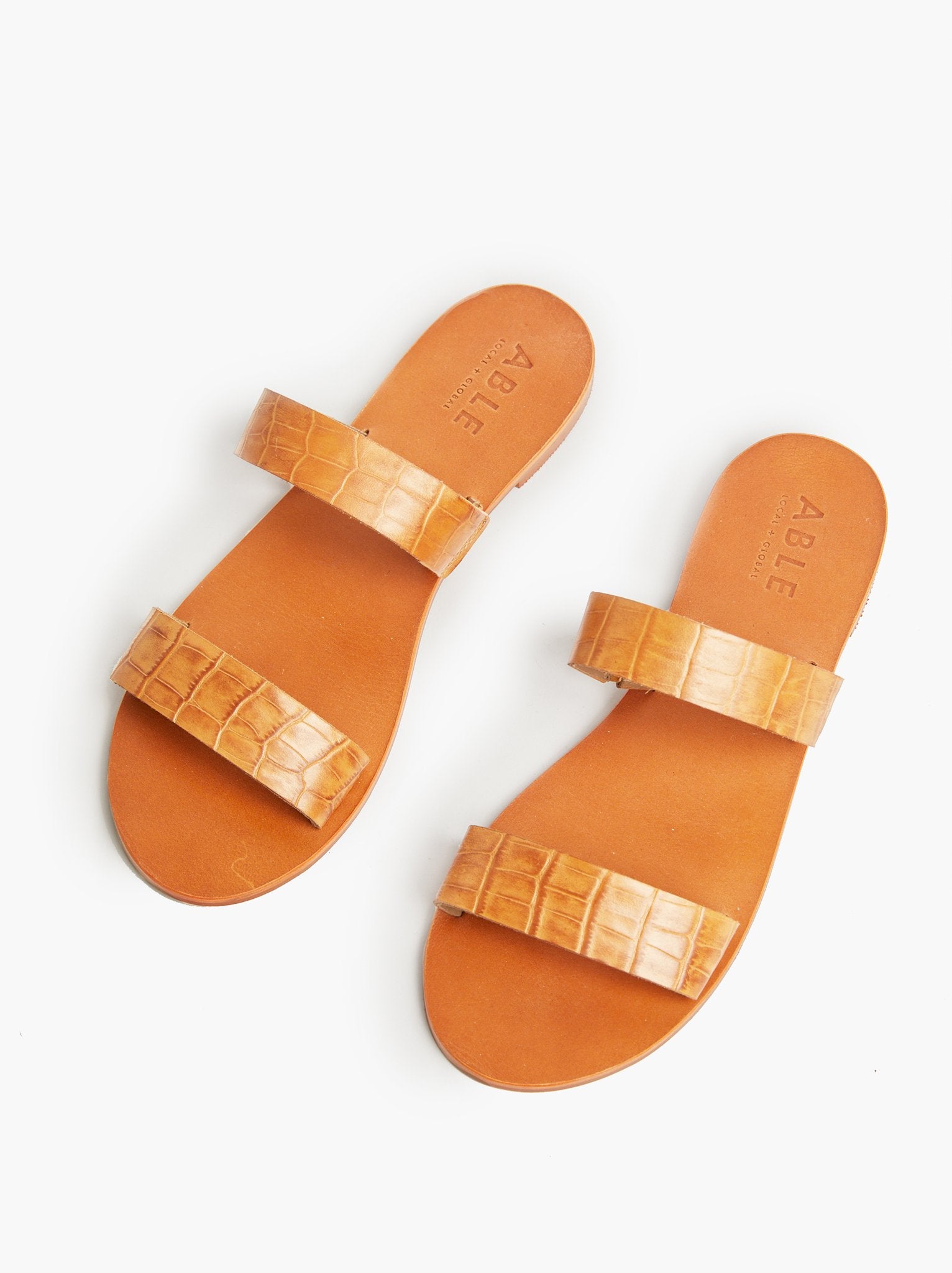 SU20 Joselyne Double Strap Sandal Toffee Croc e1049f03 574e 475e 86fa 59db7d7556b4